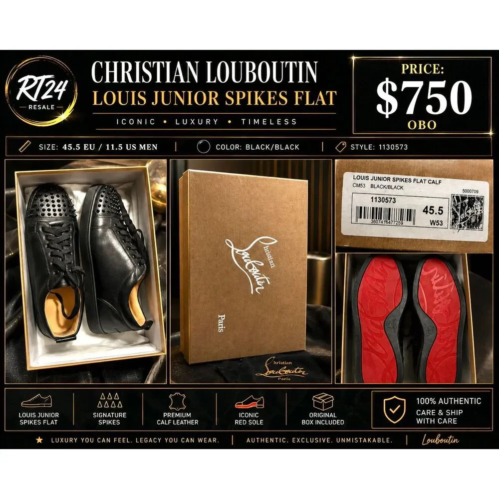 Christian Louboutin Louis Junior Spikes Flat